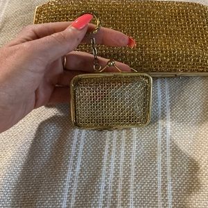 Rare Vintage Gold Keychain Coin change bag